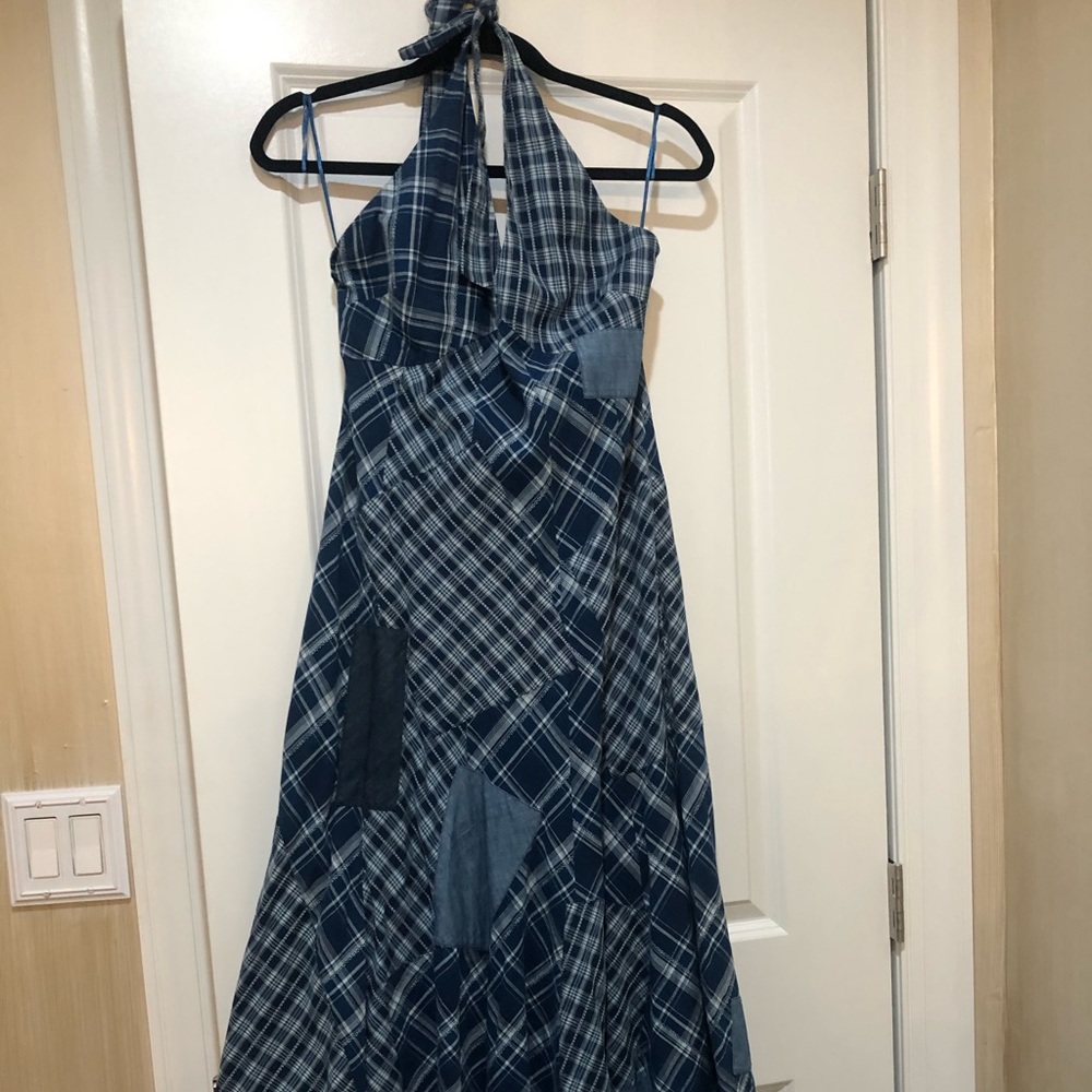Polo Ralph Lauren Denim halter dress mermaid hem